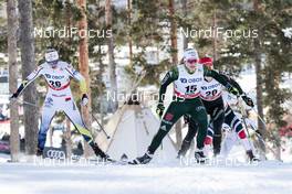 16.03.2018, Falun Sweden (SWE): Maja Dahlqvist (SWE), Sandra Ringwald (GER), Nadine Faehndrich (SUI), (l-r)  - FIS world cup cross-country, individual sprint, Falun (SWE). www.nordicfocus.com. © Modica/NordicFocus. Every downloaded picture is fee-liable.