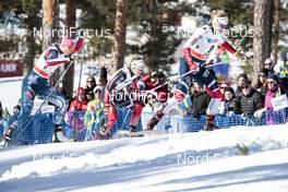 16.03.2018, Falun Sweden (SWE): Sadie Bjornsen (USA), Ingvild Flugstad Oestberg (NOR), Astrid Uhrenholdt Jacobsen (NOR), (l-r)  - FIS world cup cross-country, individual sprint, Falun (SWE). www.nordicfocus.com. © Modica/NordicFocus. Every downloaded picture is fee-liable.