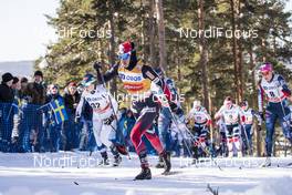 17.03.2018, Falun Sweden (SWE): Krista Parmakoski (FIN), Heidi Weng (NOR), (l-r)  - FIS world cup cross-country, mass women, Falun (SWE). www.nordicfocus.com. © Modica/NordicFocus. Every downloaded picture is fee-liable.