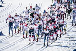 17.03.2018, Falun Sweden (SWE): Start of the race (l-r)  - FIS world cup cross-country, mass women, Falun (SWE). www.nordicfocus.com. © Modica/NordicFocus. Every downloaded picture is fee-liable.