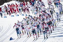 17.03.2018, Falun Sweden (SWE): Start of the race (l-r)  - FIS world cup cross-country, mass women, Falun (SWE). www.nordicfocus.com. © Modica/NordicFocus. Every downloaded picture is fee-liable.