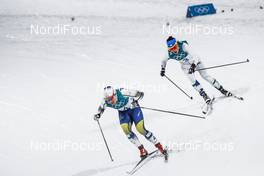 13.02.2018, Pyeongchang, Korea (KOR): Hanna Falk (SWE), Krista Parmakoski (FIN), (l-r)  - XXIII. Olympic Winter Games Pyeongchang 2018, cross-country, individual sprint,  Pyeongchang (KOR). www.nordicfocus.com. © Modica/NordicFocus. Every downloaded picture is fee-liable.