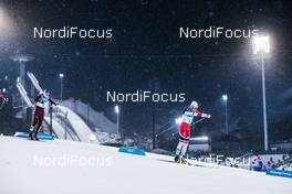 13.02.2018, Pyeongchang, Korea (KOR): Alexander Panzhinskiy (RUS), Emil Iversen (NOR), (l-r)  - XXIII. Olympic Winter Games Pyeongchang 2018, cross-country, individual sprint,  Pyeongchang (KOR). www.nordicfocus.com. © Modica/NordicFocus. Every downloaded picture is fee-liable.