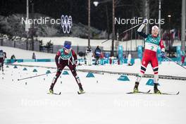 13.02.2018, Pyeongchang, Korea (KOR): Yulia Belorukova (RUS), Maiken Caspersen Falla (NOR), (l-r)  - XXIII. Olympic Winter Games Pyeongchang 2018, cross-country, individual sprint,  Pyeongchang (KOR). www.nordicfocus.com. © Modica/NordicFocus. Every downloaded picture is fee-liable.