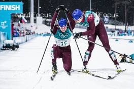 13.02.2018, Pyeongchang, Korea (KOR): Yulia Belorukova (RUS), Natalia Nepryaeva (RUS), (l-r)  - XXIII. Olympic Winter Games Pyeongchang 2018, cross-country, individual sprint,  Pyeongchang (KOR). www.nordicfocus.com. © Modica/NordicFocus. Every downloaded picture is fee-liable.