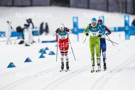 13.02.2018, Pyeongchang, Korea (KOR): Heidi Weng (NOR), Anamarija Lampic (SLO), (l-r)  - XXIII. Olympic Winter Games Pyeongchang 2018, cross-country, individual sprint,  Pyeongchang (KOR). www.nordicfocus.com. © Modica/NordicFocus. Every downloaded picture is fee-liable.