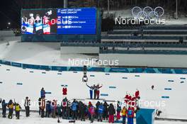 13.02.2018, Pyeongchang, Korea (KOR): Maiken Caspersen Falla (NOR), Stina Nilsson (SWE), Yulia Belorukova (RUS), (l-r) - XXIII. Olympic Winter Games Pyeongchang 2018, cross-country, individual sprint,  Pyeongchang (KOR). www.nordicfocus.com. © Thibaut/NordicFocus. Every downloaded picture is fee-liable.