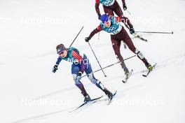 13.02.2018, Pyeongchang, Korea (KOR): Jessica Diggins (USA), Yulia Belorukova (RUS), (l-r)  - XXIII. Olympic Winter Games Pyeongchang 2018, cross-country, individual sprint,  Pyeongchang (KOR). www.nordicfocus.com. © Modica/NordicFocus. Every downloaded picture is fee-liable.