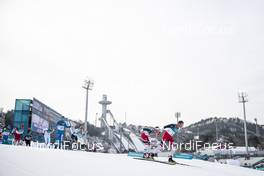 24.02.2018, Pyeongchang, Korea (KOR): Iivo Niskanen (FIN), Maicol Rastelli (ITA), Hans Christer Holund (NOR), Niklas Dyrhaug (NOR), (l-r)  - XXIII. Olympic Winter Games Pyeongchang 2018, cross-country, mass men,  Pyeongchang (KOR). www.nordicfocus.com. © Modica/NordicFocus. Every downloaded picture is fee-liable.
