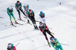 24.02.2018, Pyeongchang, Korea (KOR): Dario Cologna (SUI), Andreas Katz (GER), (l-r)  - XXIII. Olympic Winter Games Pyeongchang 2018, cross-country, mass men,  Pyeongchang (KOR). www.nordicfocus.com. © Modica/NordicFocus. Every downloaded picture is fee-liable.