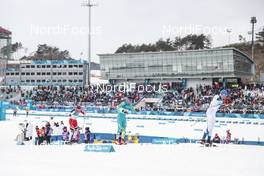 24.02.2018, Pyeongchang, Korea (KOR): Niklas Dyrhaug (NOR), Alexey Poltoranin (KAZ), Iivo Niskanen (FIN), (l-r)  - XXIII. Olympic Winter Games Pyeongchang 2018, cross-country, mass men,  Pyeongchang (KOR). www.nordicfocus.com. © Modica/NordicFocus. Every downloaded picture is fee-liable.