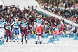 25.02.2018, Pyeongchang, Korea (KOR): Elisa Brocard (ITA), Ebba Andersson (SWE), Anastasia Sedova (RUS), Heidi Weng (NOR), (l-r)  - XXIII. Olympic Winter Games Pyeongchang 2018, cross-country, mass women,  Pyeongchang (KOR). www.nordicfocus.com. © Modica/NordicFocus. Every downloaded picture is fee-liable.