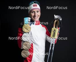 23.02.2018, Pyeongchang, Korea (KOR): Marit Bjoergen (NOR) - XXIII. Olympic Winter Games Pyeongchang 2018, cross-country, medals, Pyeongchang (KOR). www.nordicfocus.com. © Modica/NordicFocus. Every downloaded picture is fee-liable.