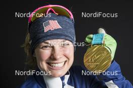 23.02.2018, Pyeongchang, Korea (KOR): Jessica Diggins (USA) - XXIII. Olympic Winter Games Pyeongchang 2018, cross-country, medals, Pyeongchang (KOR). www.nordicfocus.com. © Modica/NordicFocus. Every downloaded picture is fee-liable.
