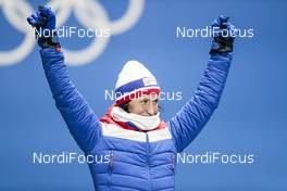 10.02.2018, Pyeongchang, Korea (KOR): Marit Bjoergen (NOR) - XXIII. Olympic Winter Games Pyeongchang 2018, cross-country, medals, Pyeongchang (KOR). www.nordicfocus.com. © Modica/NordicFocus. Every downloaded picture is fee-liable.