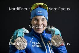 23.02.2018, Pyeongchang, Korea (KOR): Krista Parmakoski (FIN) - XXIII. Olympic Winter Games Pyeongchang 2018, cross-country, medals, Pyeongchang (KOR). www.nordicfocus.com. © Modica/NordicFocus. Every downloaded picture is fee-liable.