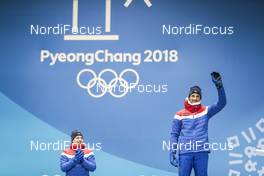 10.02.2018, Pyeongchang, Korea (KOR): Simen Hegstad Krueger (NOR), Hans Christer Holund (NOR), (l-r) - XXIII. Olympic Winter Games Pyeongchang 2018, cross-country, medals, Pyeongchang (KOR). www.nordicfocus.com. © Modica/NordicFocus. Every downloaded picture is fee-liable.