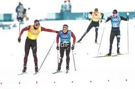 18.02.2018, Pyeongchang, Korea (KOR): Toni Livers (SUI), Roman Furger (SUI), (l-r)  - XXIII. Olympic Winter Games Pyeongchang 2018, cross-country, 4x10km men,  Pyeongchang (KOR). www.nordicfocus.com. © Modica/NordicFocus. Every downloaded picture is fee-liable.