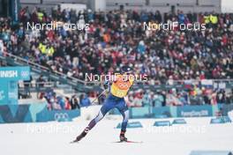 18.02.2018, Pyeongchang, Korea (KOR): Scott Patterson (USA) - XXIII. Olympic Winter Games Pyeongchang 2018, cross-country, 4x10km men,  Pyeongchang (KOR). www.nordicfocus.com. © Modica/NordicFocus. Every downloaded picture is fee-liable.