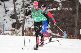 18.02.2018, Pyeongchang, Korea (KOR): Thomas Bing (GER), Martin Johnsrud Sundby (NOR), (l-r)  - XXIII. Olympic Winter Games Pyeongchang 2018, cross-country, 4x10km men,  Pyeongchang (KOR). www.nordicfocus.com. © Modica/NordicFocus. Every downloaded picture is fee-liable.