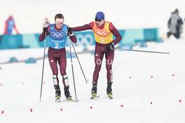 18.02.2018, Pyeongchang, Korea (KOR): Denis Spitsov (RUS), Alexey Chervotkin (RUS), (l-r)  - XXIII. Olympic Winter Games Pyeongchang 2018, cross-country, 4x10km men,  Pyeongchang (KOR). www.nordicfocus.com. © Modica/NordicFocus. Every downloaded picture is fee-liable.