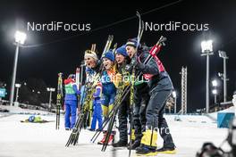 17.02.2018, Pyeongchang, Korea (KOR): Stina Nilsson (SWE), Ebba Andersson (SWE), Charlotte Kalla (SWE), Anna Haag (SWE), (l-r)  - XXIII. Olympic Winter Games Pyeongchang 2018, cross-country, 4x5km women, Pyeongchang (KOR). www.nordicfocus.com. © Modica/NordicFocus. Every downloaded picture is fee-liable.