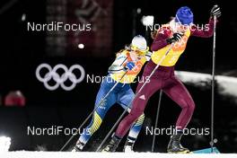 17.02.2018, Pyeongchang, Korea (KOR): Anastasia Sedova (RUS), Ebba Andersson (SWE), (l-r)  - XXIII. Olympic Winter Games Pyeongchang 2018, cross-country, 4x5km women, Pyeongchang (KOR). www.nordicfocus.com. © Modica/NordicFocus. Every downloaded picture is fee-liable.