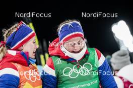 17.02.2018, Pyeongchang, Korea (KOR): Ragnhild Haga (NOR), Astrid Uhrenholdt Jacobsen (NOR), (l-r)  - XXIII. Olympic Winter Games Pyeongchang 2018, cross-country, 4x5km women, Pyeongchang (KOR). www.nordicfocus.com. © Modica/NordicFocus. Every downloaded picture is fee-liable.