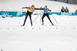 17.02.2018, Pyeongchang, Korea (KOR): Victoria Carl (GER), Sandra Ringwald (GER), (l-r)  - XXIII. Olympic Winter Games Pyeongchang 2018, cross-country, 4x5km women, Pyeongchang (KOR). www.nordicfocus.com. © Modica/NordicFocus. Every downloaded picture is fee-liable.
