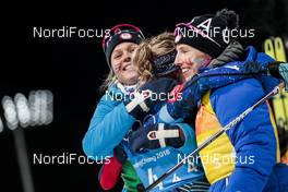 17.02.2018, Pyeongchang, Korea (KOR): Jessica Diggins (USA), Kikkan Randall (USA), Sadie Bjornsen (USA), Sophie Caldwell (USA), (l-r)  - XXIII. Olympic Winter Games Pyeongchang 2018, cross-country, 4x5km women, Pyeongchang (KOR). www.nordicfocus.com. © Modica/NordicFocus. Every downloaded picture is fee-liable.