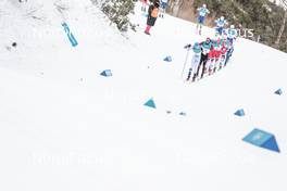 11.02.2018, Pyeongchang, Korea (KOR): The head of the race  (l-r)  - XXIII. Olympic Winter Games Pyeongchang 2018, cross-country, skiathlon men, Pyeongchang (KOR). www.nordicfocus.com. © Modica/NordicFocus. Every downloaded picture is fee-liable.
