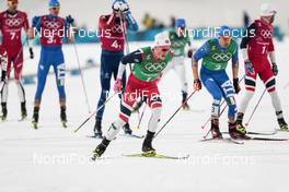 21.02.2018, Pyeongchang, Korea (KOR): Johannes Hoesflot Klaebo (NOR), Federico Pellegrino (ITA), (l-r)  - XXIII. Olympic Winter Games Pyeongchang 2018, cross-country, team sprint,  Pyeongchang (KOR). www.nordicfocus.com. © Modica/NordicFocus. Every downloaded picture is fee-liable.
