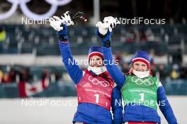 21.02.2018, Pyeongchang, Korea (KOR): Marit Bjoergen (NOR), Maiken Caspersen Falla (NOR), (l-r) - XXIII. Olympic Winter Games Pyeongchang 2018, cross-country, team sprint,  Pyeongchang (KOR). www.nordicfocus.com. © Modica/NordicFocus. Every downloaded picture is fee-liable.