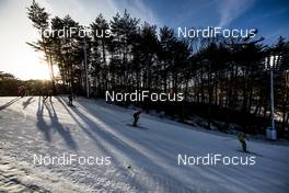21.02.2018, Pyeongchang, Korea (KOR): the group after the start   - XXIII. Olympic Winter Games Pyeongchang 2018, cross-country, team sprint,  Pyeongchang (KOR). www.nordicfocus.com. © Modica/NordicFocus. Every downloaded picture is fee-liable.
