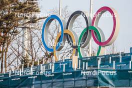 09.02.2018, Pyeongchang, Korea (KOR): A view of Alpensia cross country stadium while getting ready on the day before competitions   - XXIII. Olympic Winter Games Pyeongchang 2018, cross-country, training, Pyeongchang (KOR). www.nordicfocus.com. © Modica/NordicFocus. Every downloaded picture is fee-liable.