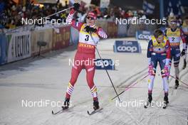 24.11.2018, Ruka, Finland (FIN): Alexander Bolshunov (RUS), Johannes Hoesflot Klaebo (NOR), (l-r)  - FIS world cup cross-country, individual sprint, Ruka (FIN). www.nordicfocus.com. © Modica/NordicFocus. Every downloaded picture is fee-liable.