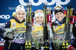 30.11.2018, Lillehammer, Norway (NOR): Stina Nilsson (SWE), Jonna Sundling (SWE), Sadie Bjornsen (USA), (l-r) - FIS world cup cross-country, individual sprint, Lillehammer (NOR). www.nordicfocus.com. © Modica/NordicFocus. Every downloaded picture is fee-liable.