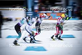 30.11.2018, Lillehammer, Norway (NOR): Viktor Thorn (SWE), Alex Harvey (CAN), Dominik Baldauf (AUT), Francesco De Fabiani (ITA), (l-r)  - FIS world cup cross-country, individual sprint, Lillehammer (NOR). www.nordicfocus.com. © Modica/NordicFocus. Every downloaded picture is fee-liable.