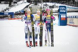 30.11.2018, Lillehammer, Norway (NOR): Stina Nilsson (SWE), Jonna Sundling (SWE), Sadie Bjornsen (USA), (l-r)  - FIS world cup cross-country, individual sprint, Lillehammer (NOR). www.nordicfocus.com. © Modica/NordicFocus. Every downloaded picture is fee-liable.