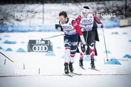 30.11.2018, Lillehammer, Norway (NOR): Emil Iversen (NOR), Alex Harvey (CAN) - FIS world cup cross-country, individual sprint, Lillehammer (NOR). www.nordicfocus.com. © Modica/NordicFocus. Every downloaded picture is fee-liable.