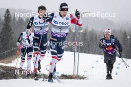 02.12.2018, Lillehammer, Norway (NOR): Sjur Roethe (NOR), Emil Iversen (NOR), Didrik Toenseth (NOR), (l-r)  - FIS world cup cross-country, pursuit men, Lillehammer (NOR). www.nordicfocus.com. © Modica/NordicFocus. Every downloaded picture is fee-liable.