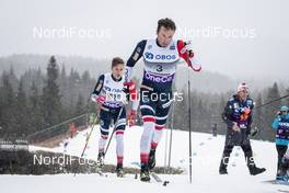 02.12.2018, Lillehammer, Norway (NOR): Emil Iversen (NOR), Didrik Toenseth (NOR), (l-r)  - FIS world cup cross-country, pursuit men, Lillehammer (NOR). www.nordicfocus.com. © Modica/NordicFocus. Every downloaded picture is fee-liable.