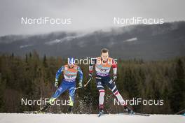 02.12.2018, Lillehammer, Norway (NOR): Vitaliy Pukhkalo (KAZ), Sjur Roethe (NOR), (l-r)  - FIS world cup cross-country, 15km men, Lillehammer (NOR). www.nordicfocus.com. © Modica/NordicFocus. Every downloaded picture is fee-liable.