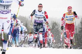 02.12.2018, Lillehammer, Norway (NOR): Simen Hegstad Krueger (NOR), Denis Spitsov (RUS), (l-r)  - FIS world cup cross-country, pursuit men, Lillehammer (NOR). www.nordicfocus.com. © Modica/NordicFocus. Every downloaded picture is fee-liable.