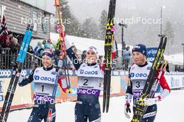 02.12.2018, Lillehammer, Norway (NOR): Sjur Roethe (NOR), Didrik Toenseth (NOR), Emil Iversen (NOR), (l-r)  - FIS world cup cross-country, pursuit men, Lillehammer (NOR). www.nordicfocus.com. © Modica/NordicFocus. Every downloaded picture is fee-liable.