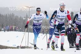 02.12.2018, Lillehammer, Norway (NOR): Dario Cologna (SUI), Martin Johnsrud Sundby (NOR), (l-r)  - FIS world cup cross-country, pursuit men, Lillehammer (NOR). www.nordicfocus.com. © Modica/NordicFocus. Every downloaded picture is fee-liable.