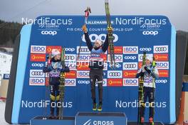 01.12.2018, Lillehammer, Norway (NOR): Therese Johaug (NOR), Ebba Andersson (SWE), Charlotte Kalla (SWE) - FIS world cup cross-country, 10km women, Lillehammer (NOR). www.nordicfocus.com. © Tumashov /NordicFocus. Every downloaded picture is fee-liable.
