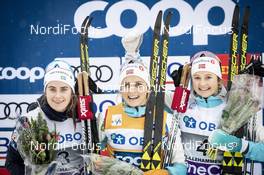 02.12.2018, Lillehammer, Norway (NOR): Ebba Andersson (SWE), Therese Johaug (NOR), Ingvild Flugstad Oestberg (NOR), (l-r)  - FIS world cup cross-country, pursuit women, Lillehammer (NOR). www.nordicfocus.com. © Modica/NordicFocus. Every downloaded picture is fee-liable.