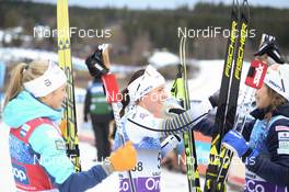 01.12.2018, Lillehammer, Norway (NOR): Ebba Andersson (SWE), Charlotte Kalla (SWE), Therese Johaug (NOR) - FIS world cup cross-country, 10km women, Lillehammer (NOR). www.nordicfocus.com. © Tumashov /NordicFocus. Every downloaded picture is fee-liable.
