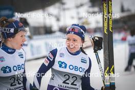 02.12.2018, Lillehammer, Norway (NOR): Laura Mononen (FIN), Susanna Saapunki (FIN), (l-r)  - FIS world cup cross-country, pursuit women, Lillehammer (NOR). www.nordicfocus.com. © Modica/NordicFocus. Every downloaded picture is fee-liable.